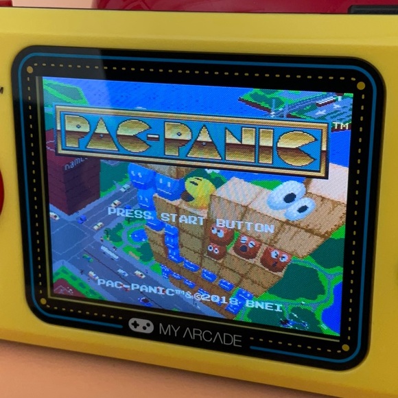 Yellow Pac-Man Handheld Game Console - Picture 7 of 12